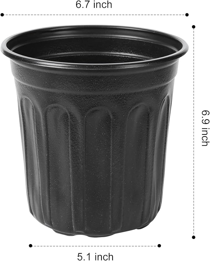 JERIA 100-Pack 1 Gallon Flexible Plant Nursery Pots with 100Pcs Plant Labels,Thickened Soft Plastic Seedling Pots,Seed Starting Pot Flower Plant Container for Succulents，Seedlings JERIA