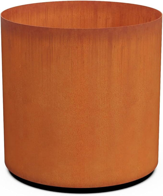 PLANTERCRAFT Corten Steel Metal Planter Box, Round Sizes, Modern Garden Steel planters for Commercial and Residential Outdoor Use. Plantercraft