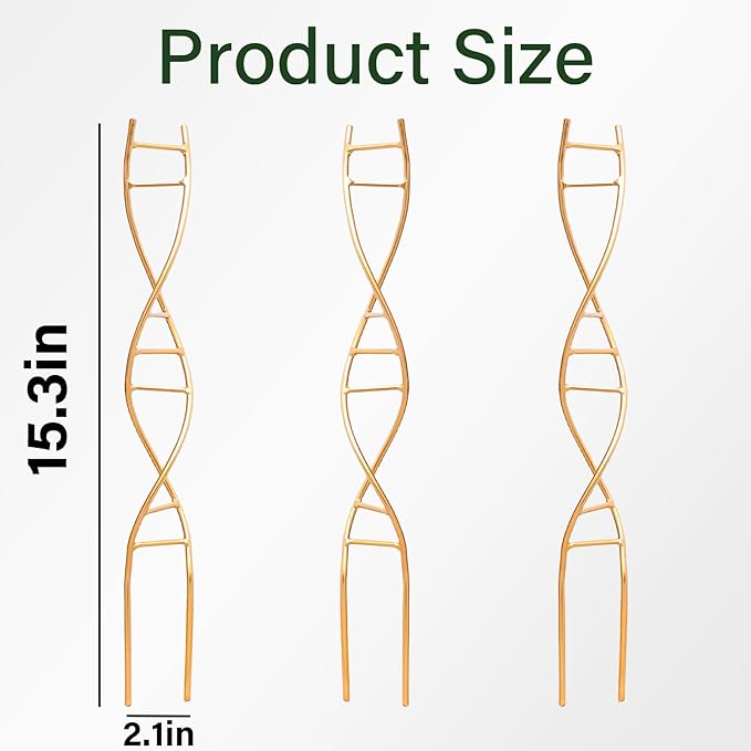 Indoor Plant Trellis for Potted Plants - Durable Metal Climbing Trellis with Unique DNA Spiral Design for Vining Plants, Easy Installation for Indoor & Outdoor Use Goooxim