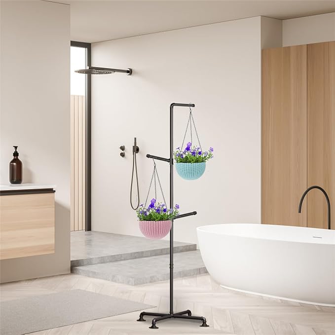 Plant Hanger Indoor,Corner Hanging Plant Stand,Heavy Duty Metal Hanging Plant Holder for Indoor Plants,Living Room,Balcony,Bedroom,Garden Lengfkus