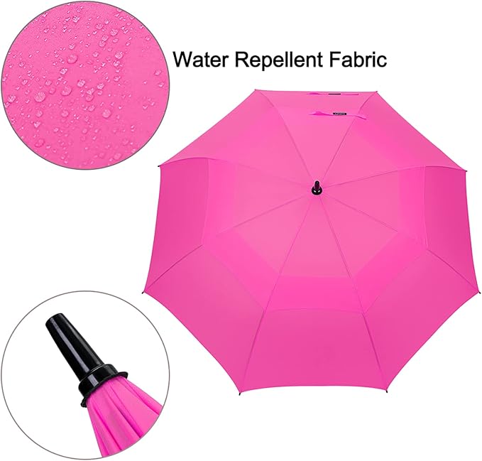G4Free 47/54/62/68/72 Inch Automatic Open Golf Umbrella Oversize Extra Large Double Canopy Vented Windproof Waterproof Stick Umbrellas G4Free