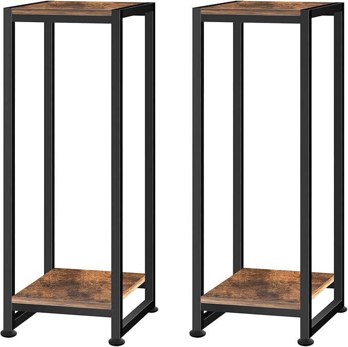 2-Pcak Plant Stand Indoor, 31.5'' Tall Wood Plant Stands Heavy Duty Pedestal Stand for Indoor Outdoor, Modern Corner Flower Stand for Patio, Living Room, Balcony Lilybud--lily
