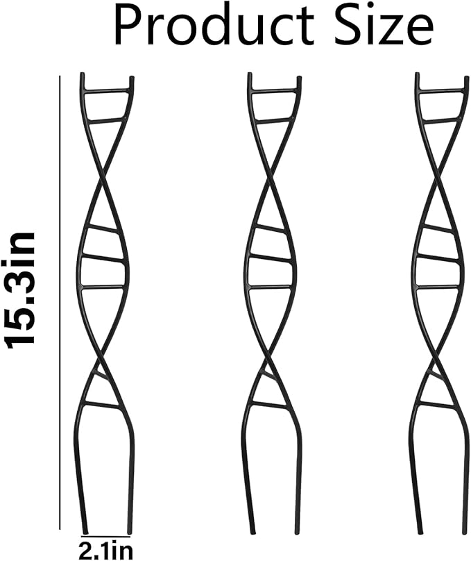 DNA Spiral Plant Trellis Indoor - Durable Metal Trellis for Potted Plants, Perfect for Small Houseplant Pots, Ideal for Ivy and Pothos, Space-Saving Vertical Support for Climbing Growth Goooxim