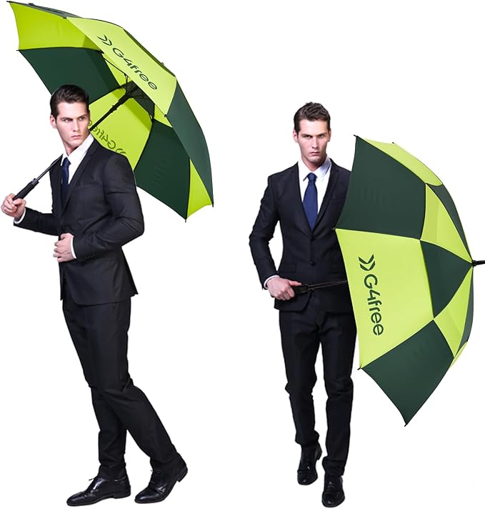 G4Free 47/54/62/68/72 Inch Automatic Open Golf Umbrella Oversize Extra Large Double Canopy Vented Windproof Waterproof Stick Umbrellas G4Free