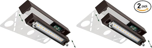 GKOLED 6.8 Inch LED Low Voltage Outdoor Hardscape Light, Light Module Replaceable, Retaining Paver Wall Step Lighting, 2700K 1.5W, IP65 for Wet Location, Die-cast Aluminum Housing (Pack of 2) GKOLED