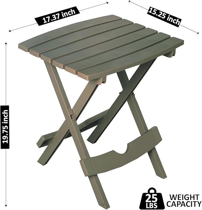 Adams Quik-Fold® Side Table - Gray Adams
