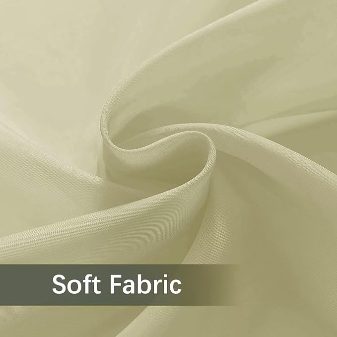 SpaceDresser Waterproof Outdoor Sheer Curtains for Patio - 2 Panels Rod Pocket Indoor Voile Sheer Curtain for Living Room,52W x 120L inch,Sage Green SpaceDresser