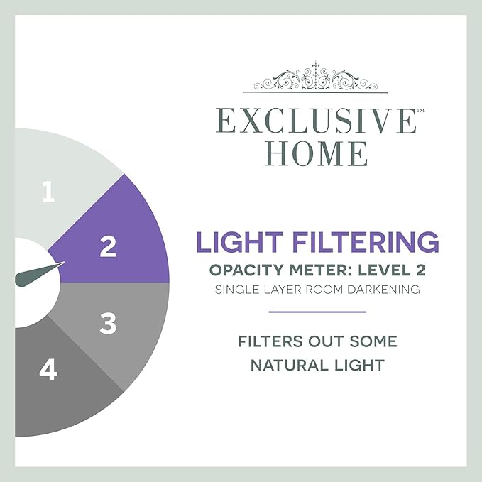 Exclusive Home Cabana Solid Indoor/Outdoor Light Filtering Hook-and-Loop Tab Top Curtain Panel Pair, 54"x120", Vanilla Exclusive+Home