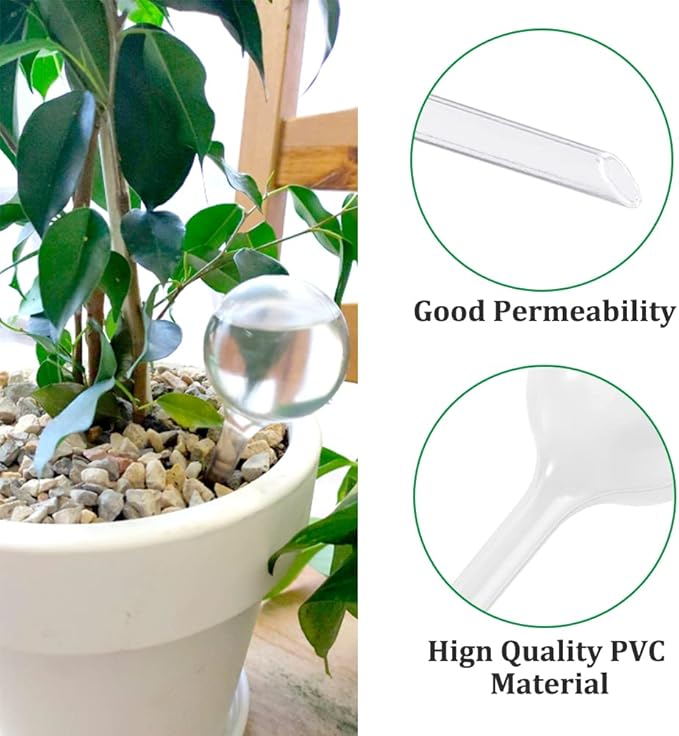 14 Pcs Plant Clear Watering Bulbs,Plastic Automatic Self-Watering Globes,Garden Water Device Watering Bulbs for Plant Flower Indoor Outdoor -PlantWateringGlobes-