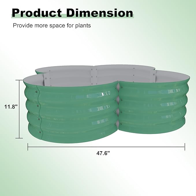 Garvee 2 Pack Galvanized Raised Garden Bed, Outdoor Planter Box with Open Base for Herbs, Veggies & Flowers. Rust-Resistant Raised Garden Beds, Ground-Connected Design for Deep Root Growth Garvee