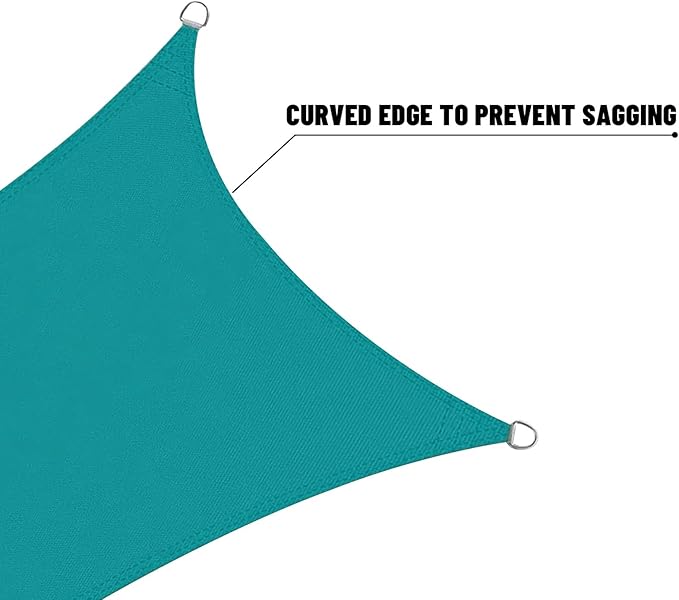 LOVE STORY Right Triangle 12'x12'x17' Waterproof Sun Shade Sail Canopy UV Block for Outdoor Patio Backyard Carport,Turquoise Blue(We Make Custom Size) LOVESTORY