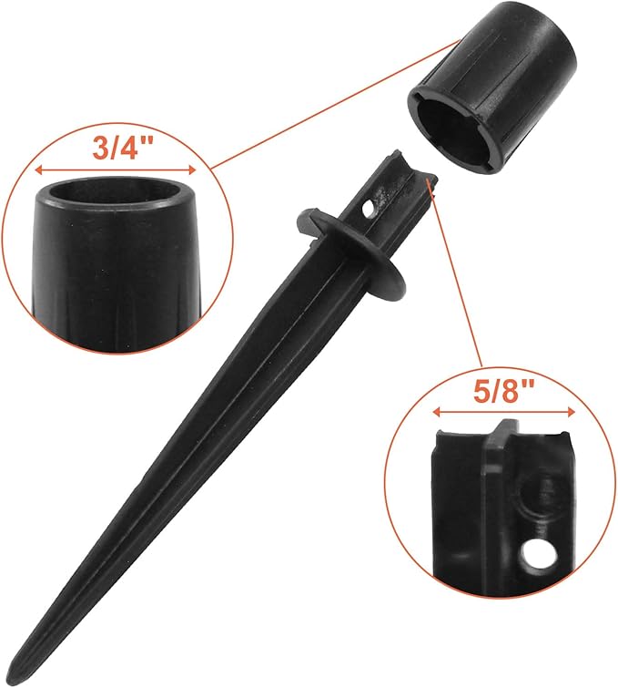 Litoexpe 4 Pack Metal Solar Lights Stake, Replacement Spike Ground Stake for Garden Lights Outdoor Enthusiasts PRATICALPRODUCTS