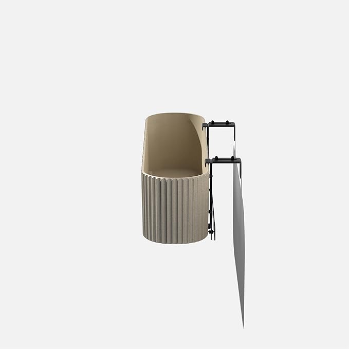 Veradek Demi Series Railing Planter - Hanging Planter Box for Windowsill/Balcony | Plastic-Stone Composite w/Railing Bracket | Modern Décor for Flowers VeradekOutdoor