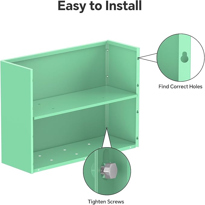 Rectangular Planter Box with Removable Insert Shelf - 32x12x24 Inches Large Size Planters for Patio Yard, Green Ganeekiron