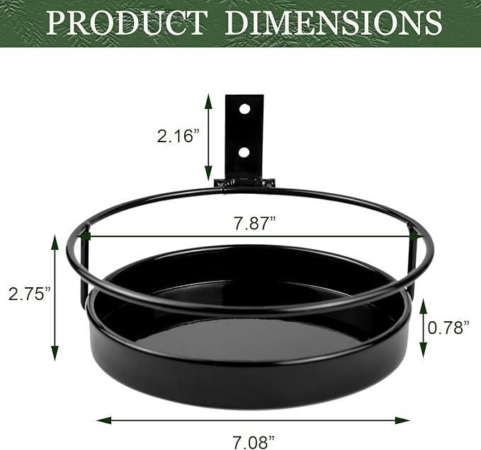 ARTORA Wall Mounted Plant Holder, 2 Pack Metal Flower Pot Wall Hanging Shelf Black Indoor Outdoor Decorative Floating Shelves Planter Hanger Racks for Bedroom Living Room Porch Balcony Decor ARTORA