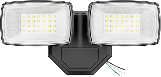 Onforu 3200LM Flood Lights Outdoor, 32W 6500K LED Security Light Manual Switch Controlled, IP66 Waterproof Outdoor Lights, Wall Mount Exterior Flood Light with 2 Adjustable Heads Floodlights Outside Onforu