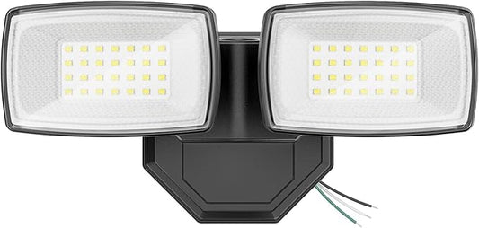 Onforu 3200LM Flood Lights Outdoor, 32W 6500K LED Security Light Manual Switch Controlled, IP66 Waterproof Outdoor Lights, Wall Mount Exterior Flood Light with 2 Adjustable Heads Floodlights Outside Onforu