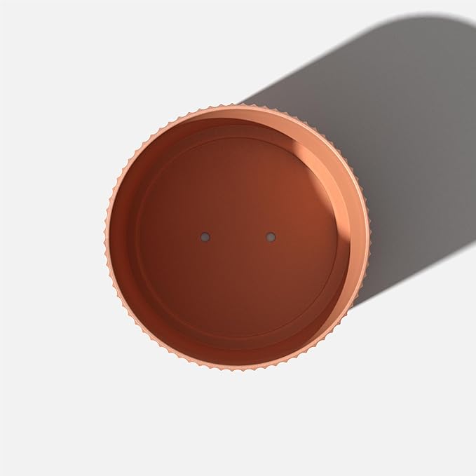 Veradek Demi Series Round Planter for Porch, Patio, Backyard | Durable Plastic-Stone Composite Material | Modern Décor for Tall Plants, Flowers (Terracotta, 20 inch - 2 Pack) VeradekOutdoor