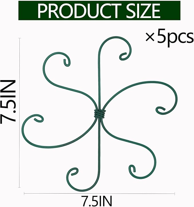 Monstera Plant Stem Support 5 Pcs - 7.5” Indoor Plant Stabilizer Holder for Monstera & Climbing Plants - Durable, Lightweight, Easy to Use for Optimal Growth & Stability - Home Décor Friendly Yohsnor