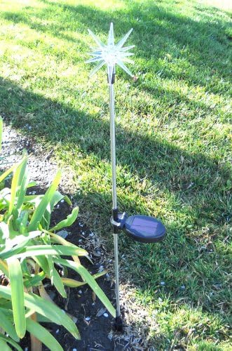 Solar Garden Stake Lights with Color Changing LED or Regular White LED Landscape Path Lights (Set of 2) (Starburst) Ntertainment+House