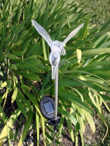 Solar Garden Stake Lights with Color Changing LED or Regular White LED Landscape Path Lights (Set of 2) (Hummingbird (Wing up)) Ntertainment+House