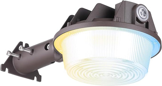 TORCHSTAR 3CCT LED Barn Light, Dusk to Dawn Area Lights with Photocell, Outdoor Security Flood Lighting, Update 40W/60W/80W Selectable, ETL Listed, IP65 Waterproof, Aluminum, 120-277V, Garage, Bronze TORCHSTAR
