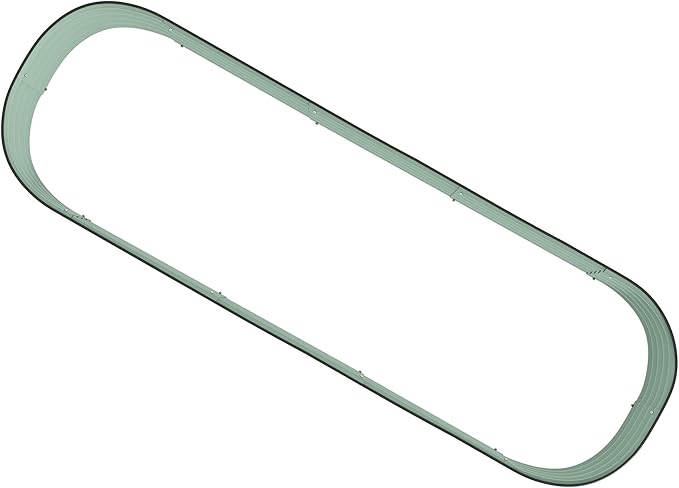 Outsunny 6.5' x 2' x 1' Galvanized Raised Garden Bed Kit, Outdoor Metal Elevated Planter Box with Safety Edging, Easy DIY Stock Tank for Growing Flowers, Herbs & Vegetables, Green Outsunny