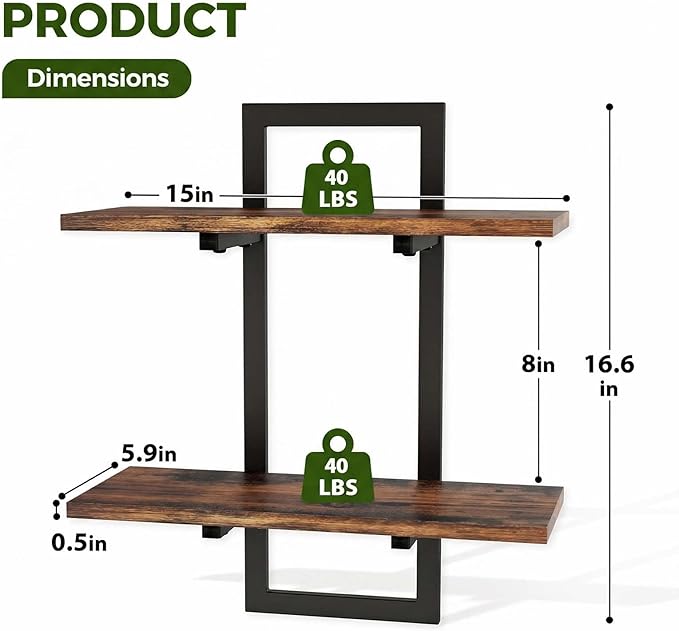 Bamworld Wall Planters for Indoor Plants Window Plant Shelves Vertical Plant Holder Wall Decor Plant Stand Indoor Floating Shelves for Plant Hangers for Living Room Bedroom Bathroom Bamworld