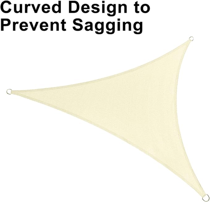 LOVE STORY Custom Size 6'x6'x8.5' Butter Cream Sun Shade Sail Right Triangle Sunshade Fabric Awning Canopy for Patio Backyard Carport Pergola (Customized) LOVESTORY