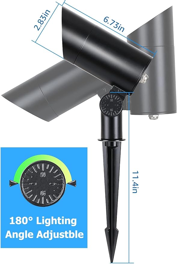 SUNVIE 30W Outdoor LED Spotlight 120V Waterproof Landscape Spotlights 3000LM Ultra Bright Spot Lights Outdoor 3000K Warm White Landscape Lights with 6 FT Cord for Flag Pole Tree Yard Path Garden Decor SUNVIE