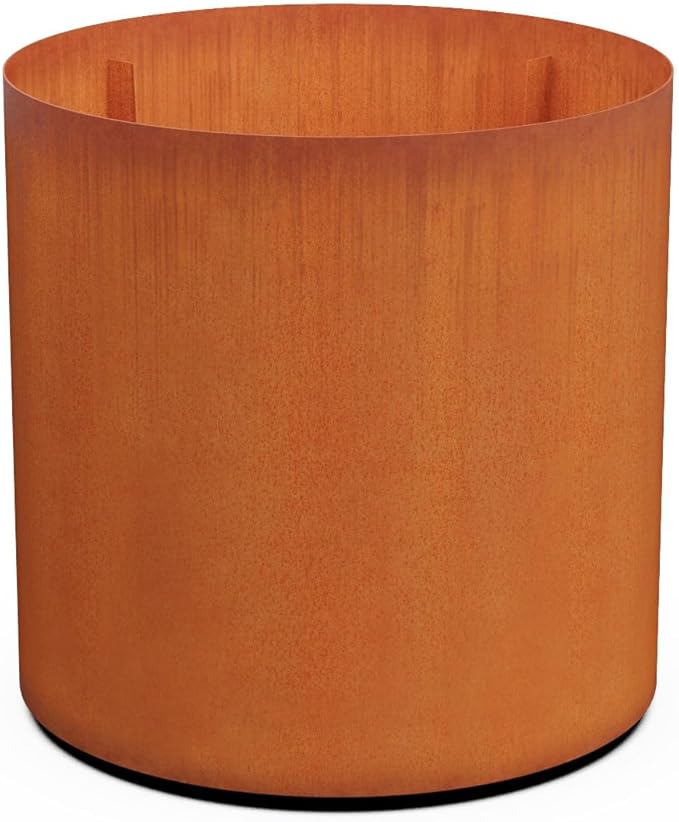 Plantercraft Extra Large Corten Steel Planter 36 Inch | Large Round Planters for Outdoor Plants | Modern Metal Garden Planter for Landscape, Patio, and Entryway Plantercraft
