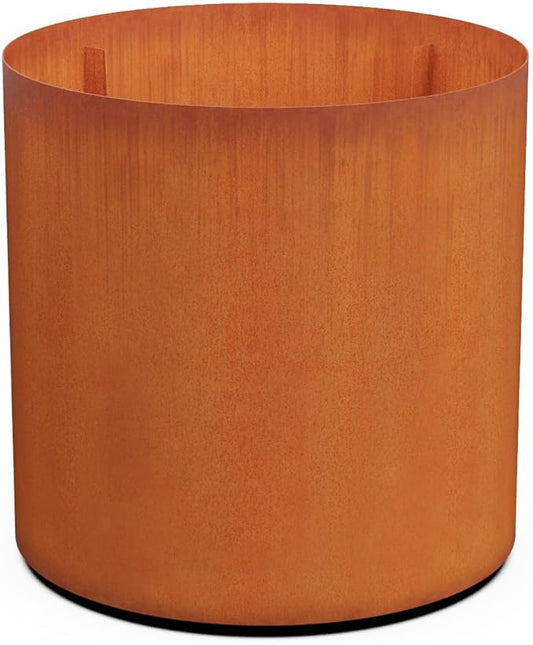Plantercraft Extra Large Corten Steel Planter 36 Inch | Large Round Planters for Outdoor Plants | Modern Metal Garden Planter for Landscape, Patio, and Entryway Plantercraft