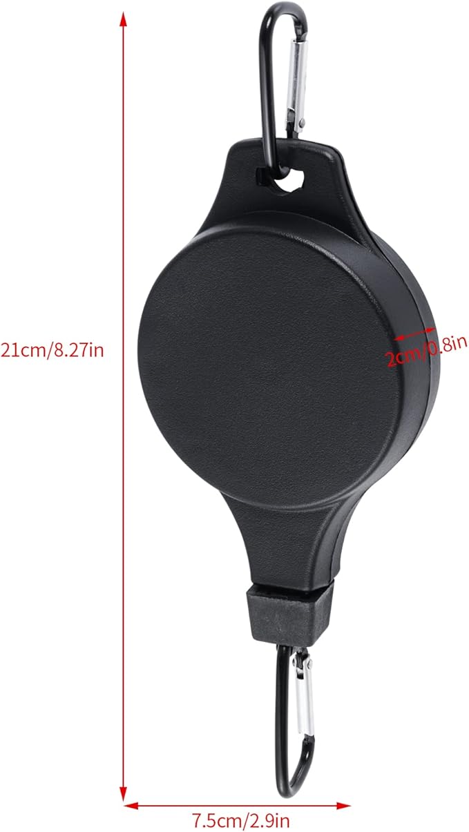 6pcs Plant Pulley Retractable Hanger Easy Reach Plant Pulley Adjustable Height Wheel for Hanging Plants Heavy Duty Plant Hanger for Garden Baskets Pots- Black Haakong