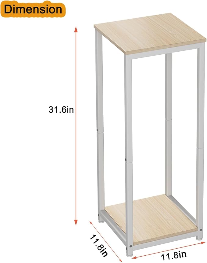 Plant Stand Indoor Corner Tall 2 Tier Metal Modern Flower Storage Plant Shelf Holder for Living Room Balcony Garden,White (2 Tier-White) YIZAIJIA