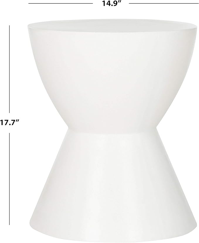 Safavieh Outdoor Collection Athena Modern Concrete Dark Grey Round 17.7-inch Accent Table SAFAVIEH