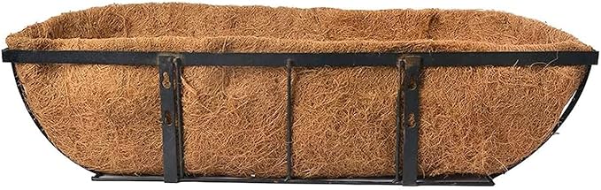 2 Pcs Garden Coconut Planter Liner - Preformed Window Box Natural Trough Coco Coir Mats (36 Inch) boUod