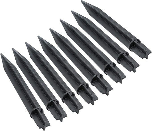 8PCS Torch Stake 8.26 Inch Pathway Light Stake Plastic Path Light Replacement ABS Plastic Stake Solar Stake for Garden, Pathway Lamps(Head Mounting Dia 0.82 Inch) Cionyce