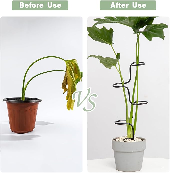 3PCS Indoor Plant Support Stakes - Sturdy Metal Trellis for Garden Flowers & Monstera, Durable & Easy to Use, Perfect for Small to Medium Indoor Plants, Ideal Gift for Plant Lovers! Goooxim