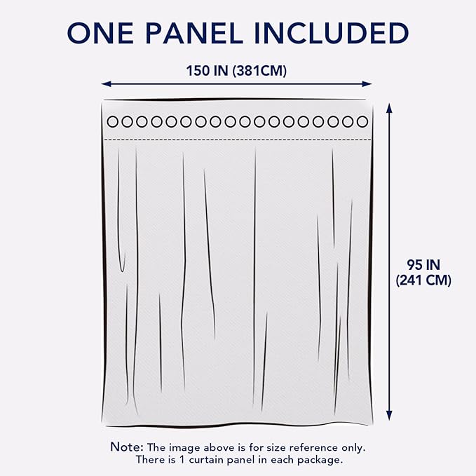 PureFit Outdoor Curtains for Patio Waterproof Weatherproof, UV Resistant Outside Curtains for Gazebo, Front Porch, Pergola, Sun Blocking Privacy Curtain, 150W x 95L inch, 1 Panel, White PureFit