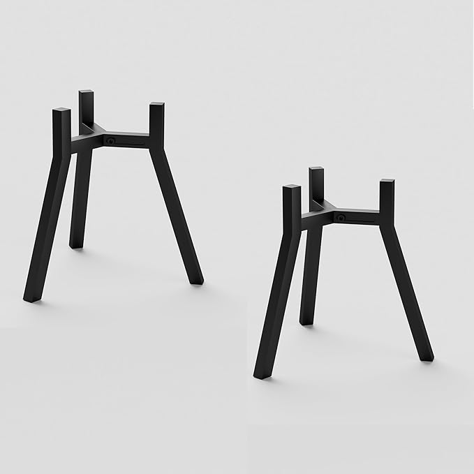 Adjustable Plant Stands Set of 2, Metal Small Plant Holder, Heavy Duty Stable Flower Holder Stand Rack for Various Pot Sizes Indoor Outdoor Corner Living Room Balcony Office Black PS-007BK-2 IRCPEN