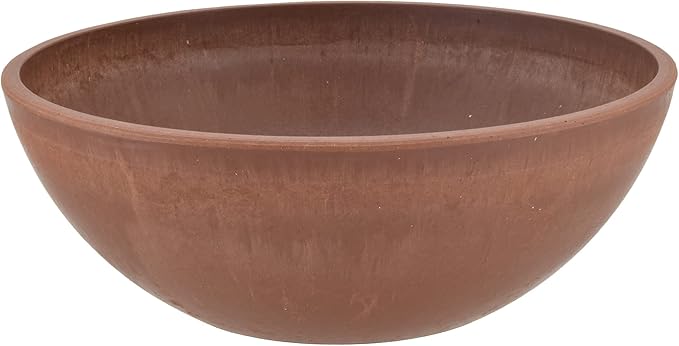 PSW Pot Collection Shallow Bowl Planter, 10-inch | Terra Cotta Color | Pack of 2 | For Succulents & Bonsai PSW