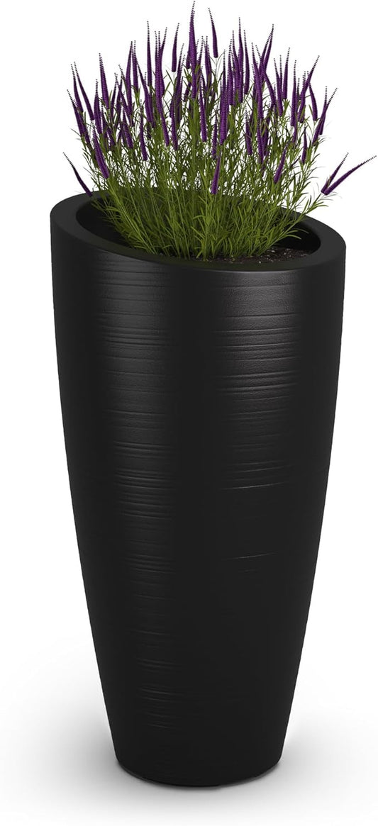 Mayne Modesto 32-Inch Tall Planter – Weather-Resistant Planter for Flowers – Durable Indoor/Outdoor Design for Patio, Porch, or Entryway Mayne