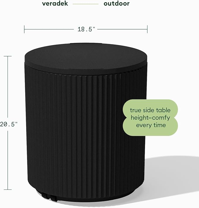 Veradek Outdoor Cooler Side Table - 2 in 1 - Designed for use as Outdoor Side Table, Patio Decor and Ice Chest VeradekOutdoor
