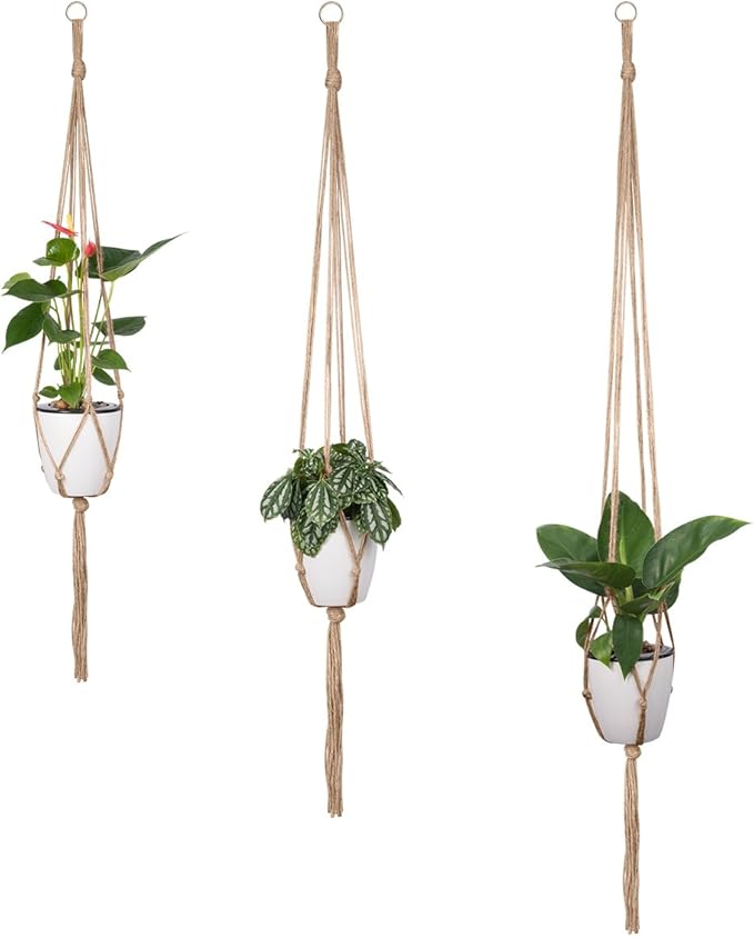 Petutu Plant Hangers Indoor Macrame Hanging Planter Holder 6 Pack, 3 Sizes Petutu
