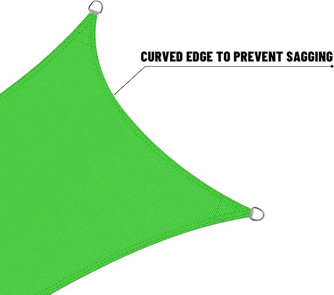 LOVE STORY Right Triangle 12'x20'x22.4' Waterproof Sun Shade Sail Canopy UV Block for Outdoor Patio Backyard Carport,Fruit Green(We Make Custom Size) LOVESTORY