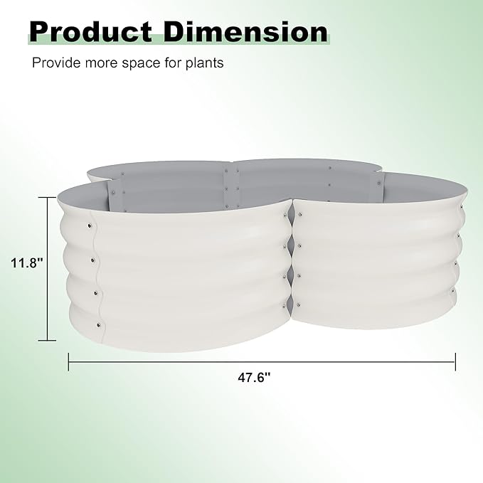 Garvee 2 Pack Galvanized Raised Garden Bed, Outdoor Planter Box with Open Base for Herbs, Veggies & Flowers. Rust-Resistant Raised Garden Beds, Ground-Connected Design for Deep Root Growth Garvee