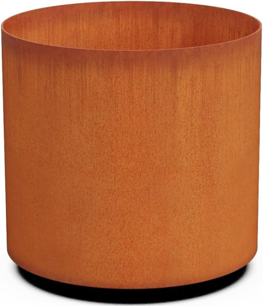 PLANTERCRAFT Corten Steel Metal Planter Box, Round Sizes, Modern Garden Steel planters for Commercial and Residential Outdoor Use. Plantercraft