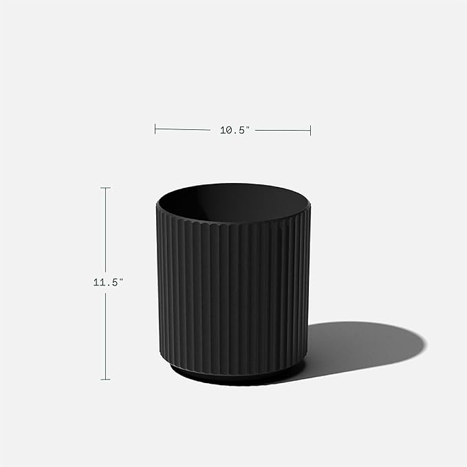 Veradek Demi Series Round Planter for Porch, Patio, Backyard | Durable Plastic-Concrete Material | Modern Décor for Tall Plants, Flowers VeradekOutdoor