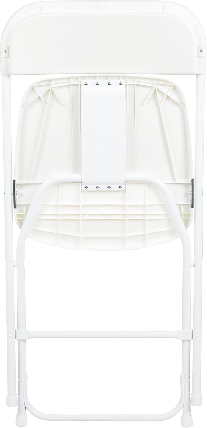 Flash Furniture Hercules Set of 10 Indoor/Outdoor Heavy-Duty Plastic Folding Chairs, Foldable Commercial Stacking Chairs with 650-lb. Static Weight Capacity, White FlashFurniture