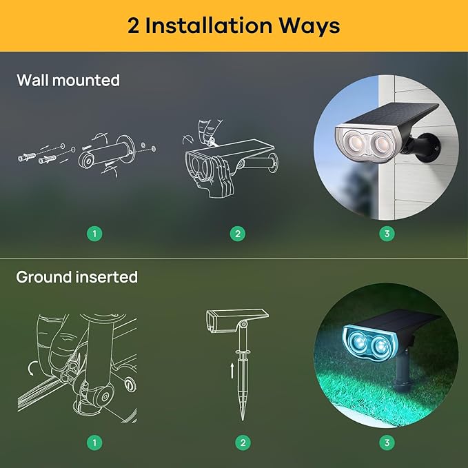 Linkind Solar Lights Outdoor StarRayS, Color Changing Solar Spot Lights, IP67 Waterproof Solar Spotlights for Landscape Garden Pathway Walkway (Multicolor, 6 Pack) Linkind